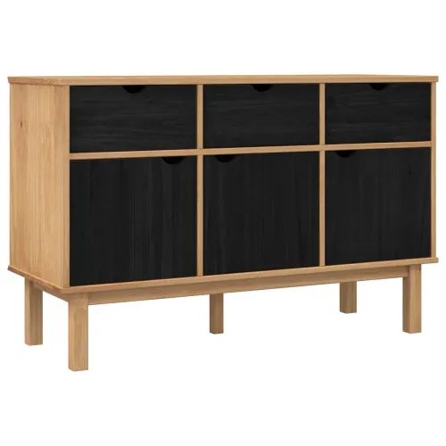komoda OTTA Smeđa i crna 114 x 43 x 73,5 cm - Crna Cijena