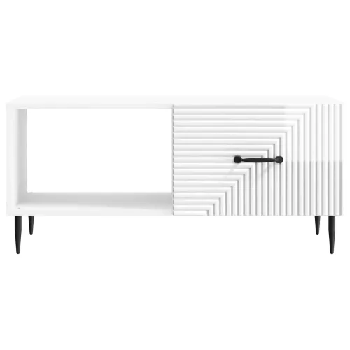 Stolić za kavu Bijela visokog sjaja 90 x 50 x 40 cm - Bijela visokog sjaja Cijena