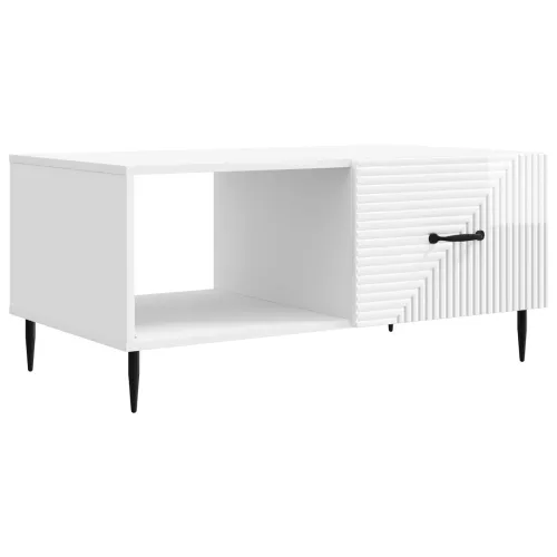 Stolić za kavu Bijela visokog sjaja 90 x 50 x 40 cm - Bijela visokog sjaja Cijena