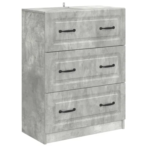 Ormar s ladicama 66 x 34,5 x 87 cm Konstruirano drvo - Betonska siva Cijena