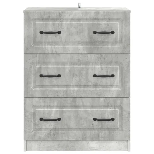 Ormar s ladicama 66 x 34,5 x 87 cm Konstruirano drvo - Betonska siva Cijena