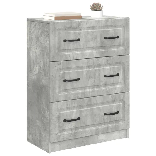 Ormar s ladicama 66 x 34,5 x 87 cm Konstruirano drvo - Betonska siva Cijena