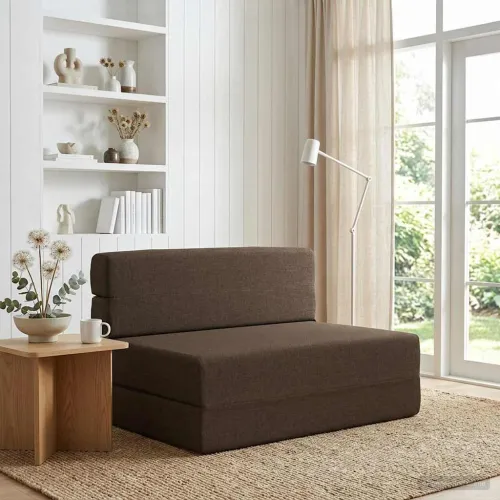 Sofa na razvlačenje Sivosmeđa 70 x 80 x 60 cm Tkanina - Sivosmeđa 70 x 80 x 60 cm Tkanina Cijena