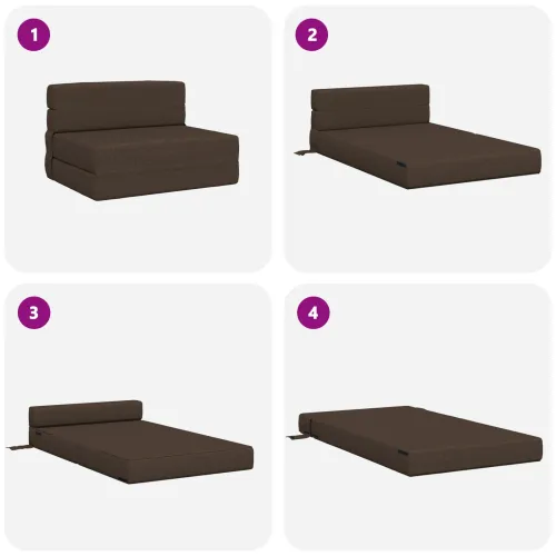 Sofa na razvlačenje Sivosmeđa 70 x 80 x 60 cm Tkanina - Sivosmeđa 70 x 80 x 60 cm Tkanina Cijena