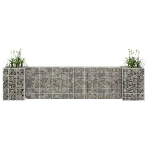 Gabionska sadilica u H-obliku od čelične žice 260 x 40 x 60 cm - 260 x 40 x 60 cm Cijena