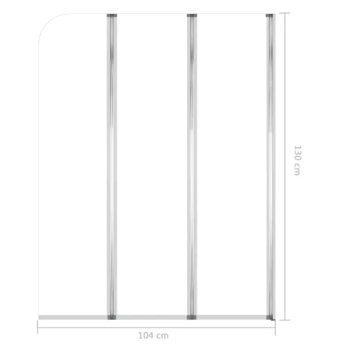 Tuš-kabine od kaljenog stakla 2 kom 104 x 130 cm prozirne - 104 x 130 cm Cijena