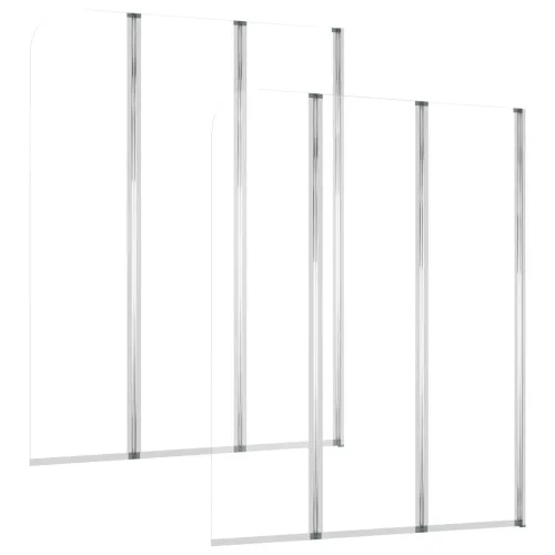 Tuš-kabine od kaljenog stakla 2 kom 104 x 130 cm prozirne - 104 x 130 cm Cijena