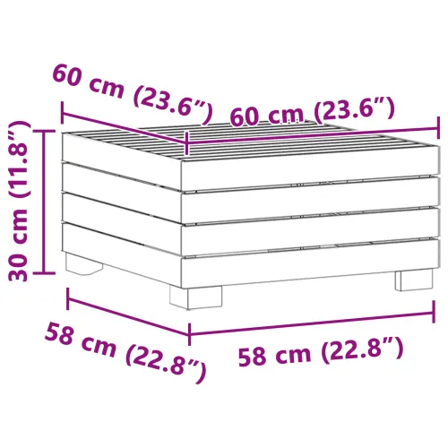 Vrtni bočni stol Čvrsto drvo akacije Smeđa 60 x 60 x 30 cm - stol Smeđa Cijena