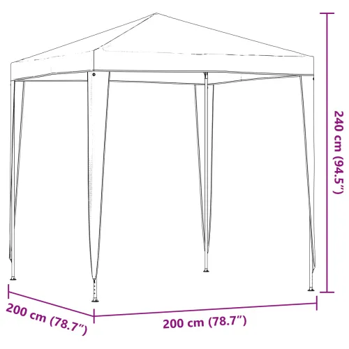 Šator za svadbe - šator za zabave 200 x 200 x 240 cm Svjetlosiva PE i čelik - Svjetlosiva 2 x 2 m Cijena