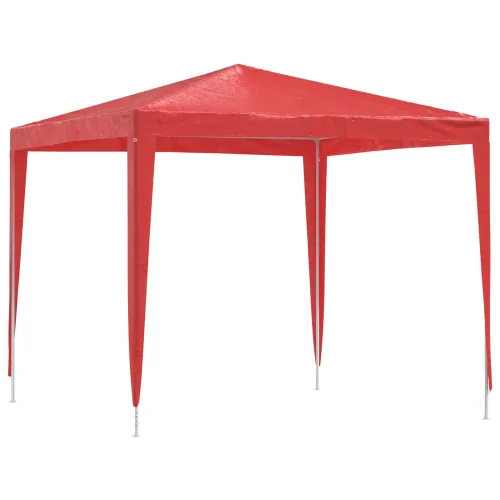 Šator za svadbe - šator za zabave 250 x 250 x 240 cm Crvena PE i čelik - Crvena 2,5 x 2,5 m Cijena