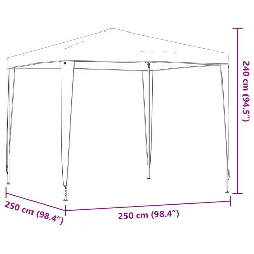 Šator za svadbe - šator za zabave 250 x 250 x 240 cm Svjetlosiva PE i čelik - Svjetlosiva 2,5 x 2,5 m Cijena