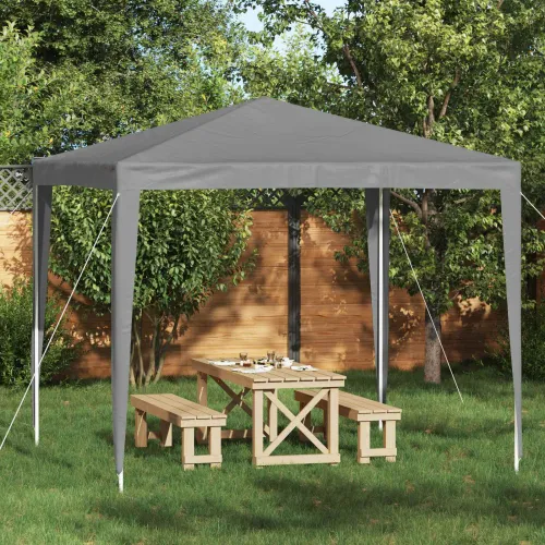 Šator za svadbe - šator za zabave 250 x 250 x 240 cm Svjetlosiva PE i čelik - Svjetlosiva 2,5 x 2,5 m Cijena