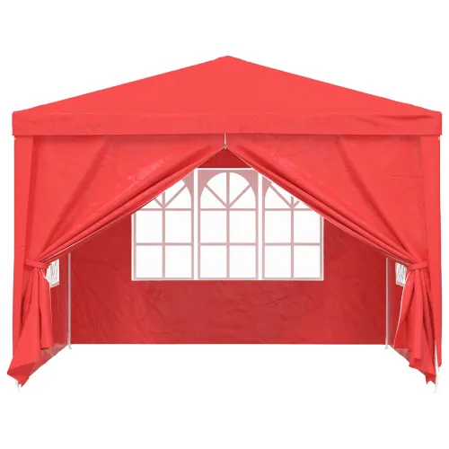 Šator za svadbe - šator za zabave 300 x 300 x 255 cm Crvena PE i čelik - Crvena 3 x 3 m Cijena