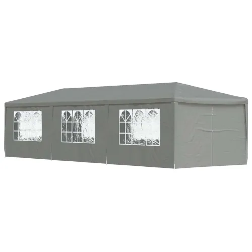 Šator za svadbe - šator za zabave 900 x 300 x 255 cm Svjetlosiva PE i čelik - Svjetlosiva 3 x 9 m Cijena