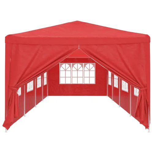 Šator za svadbe - šator za zabave 1200 x 300 x 255 cm Crvena PE i čelik - Crvena 3 x 12 m Cijena