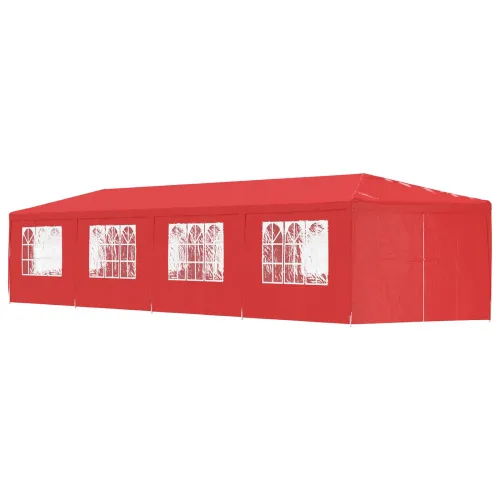 Šator za svadbe - šator za zabave 1200 x 300 x 255 cm Crvena PE i čelik - Crvena 3 x 12 m Cijena