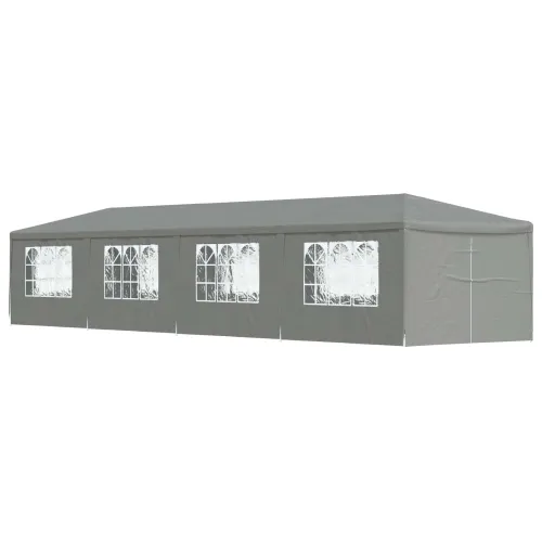 Šator za svadbe - šator za zabave 1200 x 300 x 255 cm Svjetlosiva PE i čelik - Svjetlosiva 3 x 12 m Cijena