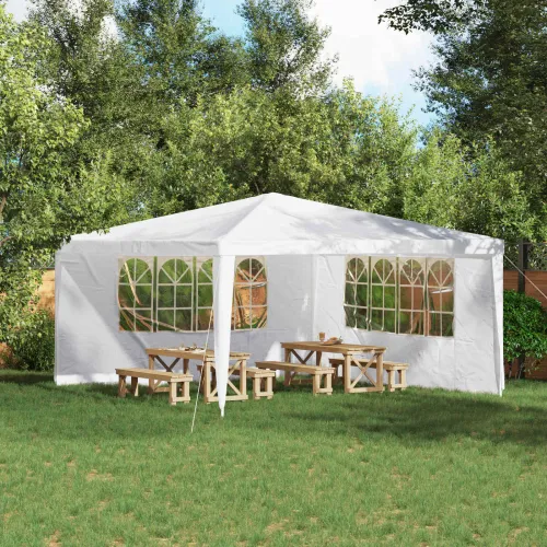 Zid šatora za zabavu 2 kom. 400 x 195 cm Bijela PE i čelik - Bijela 400 x 195 cm Cijena