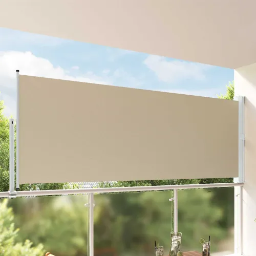 Bočna tendu 140 x 300 cm 100% poliester, željezo, čelik - Bež 140 x 300 cm Cijena