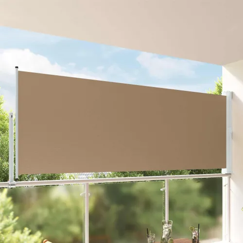 Bočna tendu 160 x 300 cm 100% poliester, željezo, čelik - Sivosmeđa 160 x 300 cm Cijena