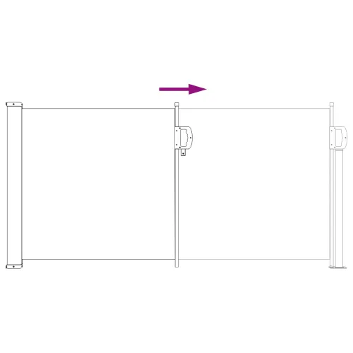 Retraktabilna bočna tende Pravokutni 100 x 300 cm Poliester - Pijesak 100 x 300 cm Cijena
