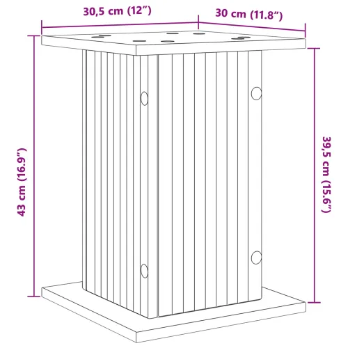 Stalak za biljke 2 kom. Crna 30,5 x 30 x 43 cm - Crna 30,5 x 30 x 43 cm 2 Cijena