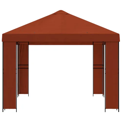 Gazebo 4 × 3 m Terakota Poliester i čelik 190 gsm - Terakota Bez bočnog zida Cijena