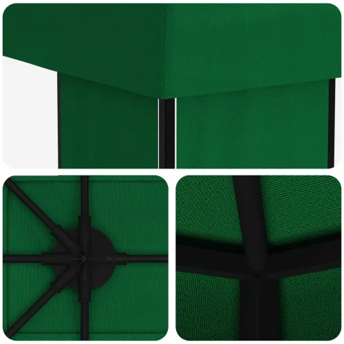 Gazebo 4 × 3 m Zelena Poliester i čelik 190 gsm - Zelena Bez bočnog zida Cijena
