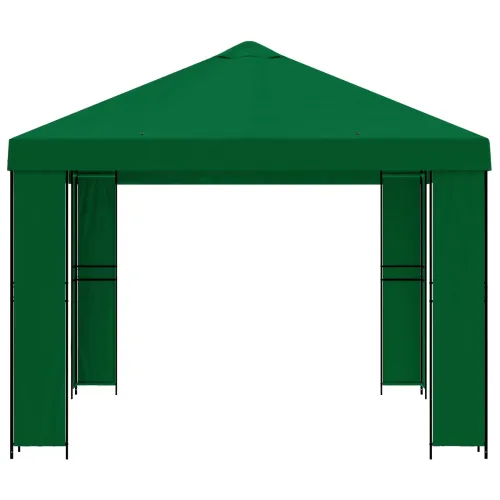 Gazebo 4 × 3 m Zelena Poliester i čelik 190 gsm - Zelena Bez bočnog zida Cijena