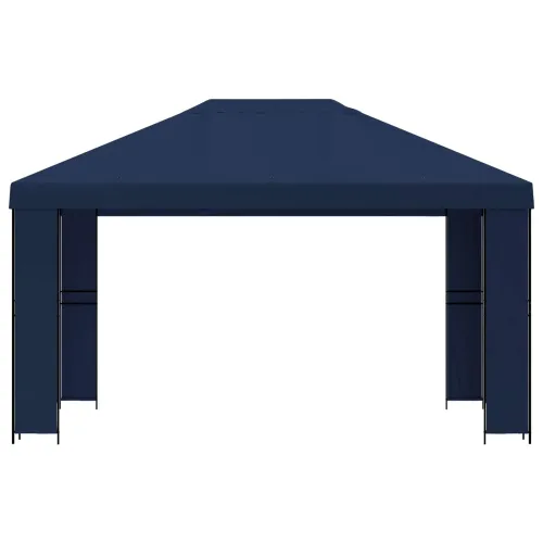 Gazebo 4 × 3 m Plava Poliester i čelik 190 gsm - Plava Bez bočnog zida Cijena