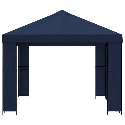 Gazebo 4 × 3 m Plava Poliester i čelik 190 gsm - Plava Bez bočnog zida Cijena