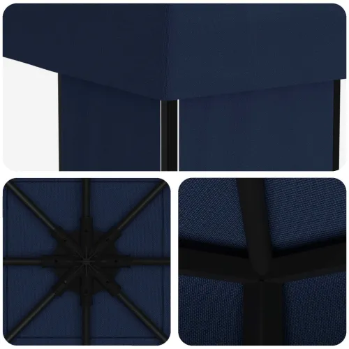 Gazebo 4 × 3 m Plava Poliester i čelik 190 gsm - Plava Bez bočnog zida Cijena