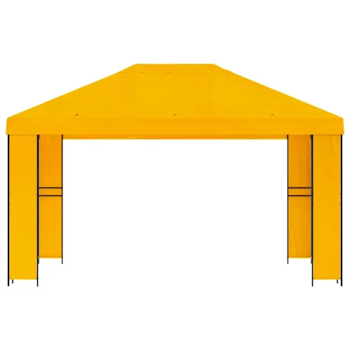 Gazebo 4 × 3 m Žuta Poliester i čelik 190 gsm - Žuta Bez bočnog zida Cijena