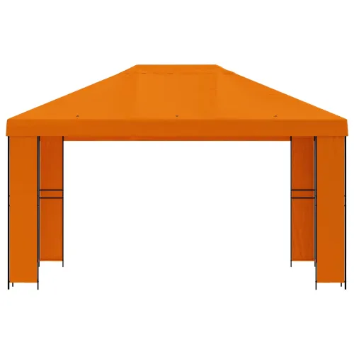 Gazebo 4 × 3 m Narančasta Poliester i čelik 190 gsm - Narančasta Bez bočnog zida Cijena