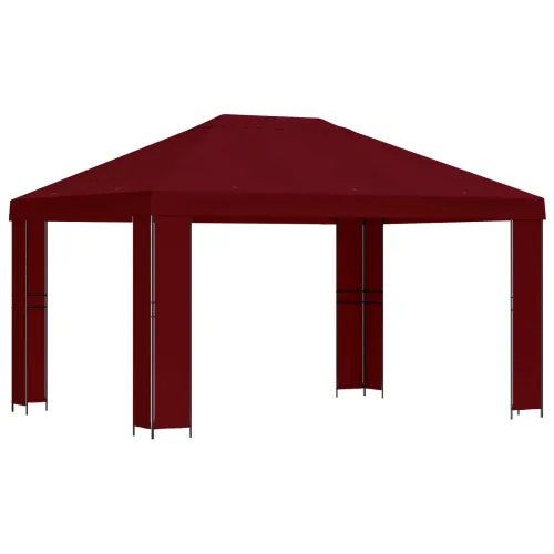 Gazebo 4 × 3 m Tamno crvena Poliester i čelik 190 gsm - Tamno crvena Bez bočnog zida Cijena