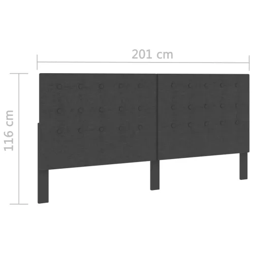 Taftirano uzglavlje od tkanine tamnosivo 200 x 200 cm - 200 x 200 cm Dizajn s gumbima Cijena