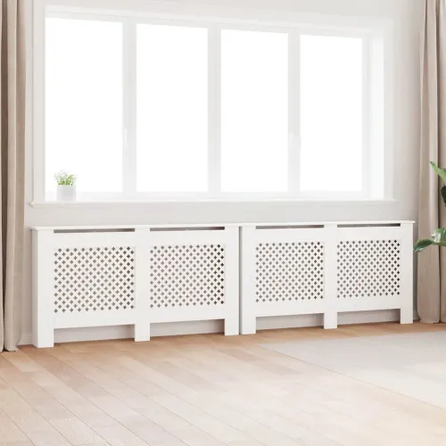 Pokrovi za radijator 2 kom bijeli 152 x 19 x 81,5 cm MDF - Bijela 152 x 19 x 81.5 cm 2 Bijela Cijena