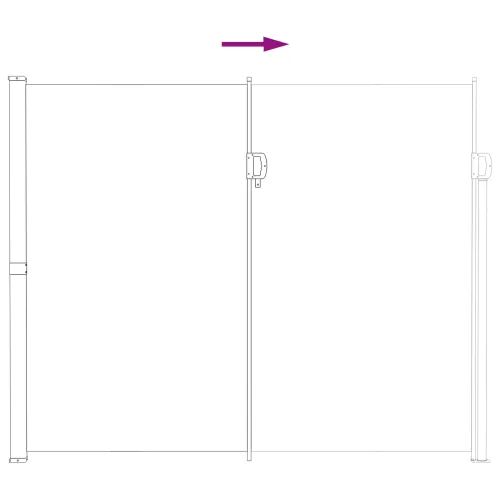 Retraktabilna bočna tende Pravokutni 220 x 500 cm Poliester - Siva 220 x 500 cm Cijena