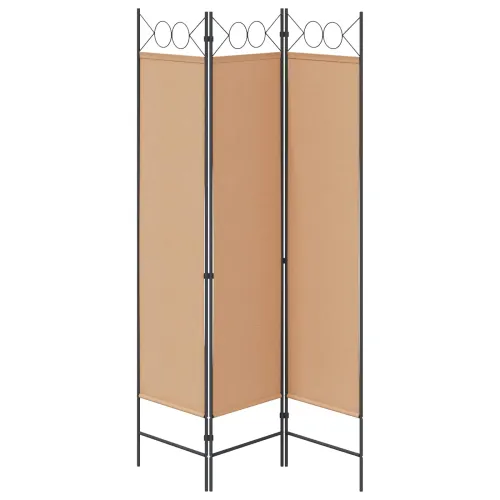 3-panelni pregradni zid Bež 120 x 180 cm Tkanina - Bež 3 Cijena