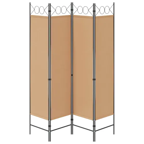 4-panelni pregradni zid Bež 160 x 180 cm Tkanina - Bež 4 Cijena