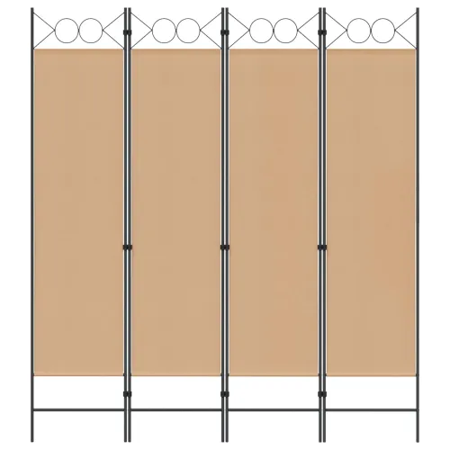 4-panelni pregradni zid Bež 160 x 180 cm Tkanina - Bež 4 Cijena