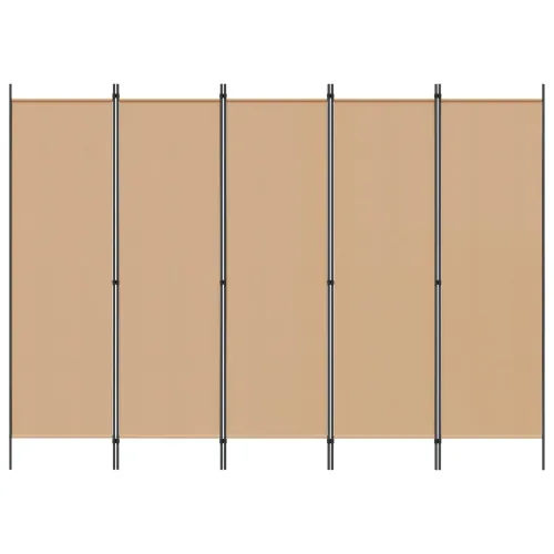 5-Panelni Pregrađivač Bež 250 x 180 cm Tkanina - Bež 5 Cijena