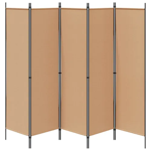 5-Panelni Pregrađivač Bež 250 x 180 cm Tkanina - Bež 5 Cijena