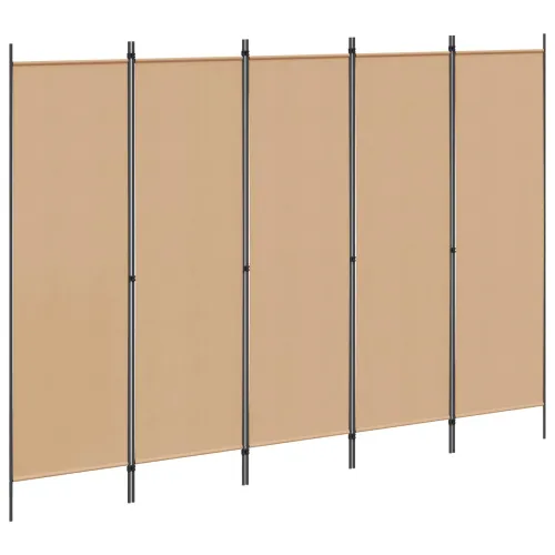 5-Panelni Pregrađivač Bež 250 x 180 cm Tkanina - Bež 5 Cijena