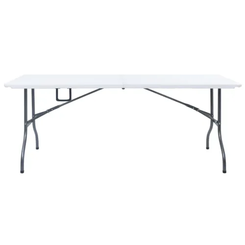 Sklopivi vrtni stol bijeli 180 x 72 x 72 cm HDPE Cijena