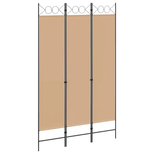 3-panelni pregradni zid Bež 120 x 200 cm Tkanina - Bež 120 x 200 cm Cijena