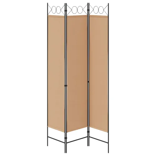 3-panelni pregradni zid Bež 120 x 200 cm Tkanina - Bež 120 x 200 cm Cijena