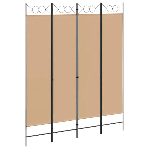 4-panelni pregradni zid Bež 160 x 200 cm Tkanina - Bež 160 x 200 cm Cijena