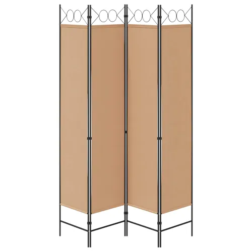 4-panelni pregradni zid Bež 160 x 200 cm Tkanina - Bež 160 x 200 cm Cijena