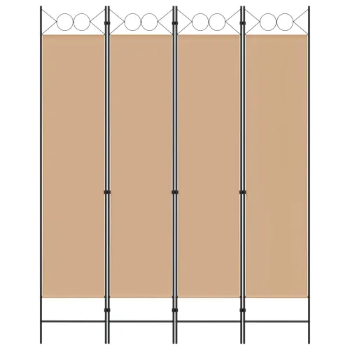 4-panelni pregradni zid Bež 160 x 200 cm Tkanina - Bež 160 x 200 cm Cijena